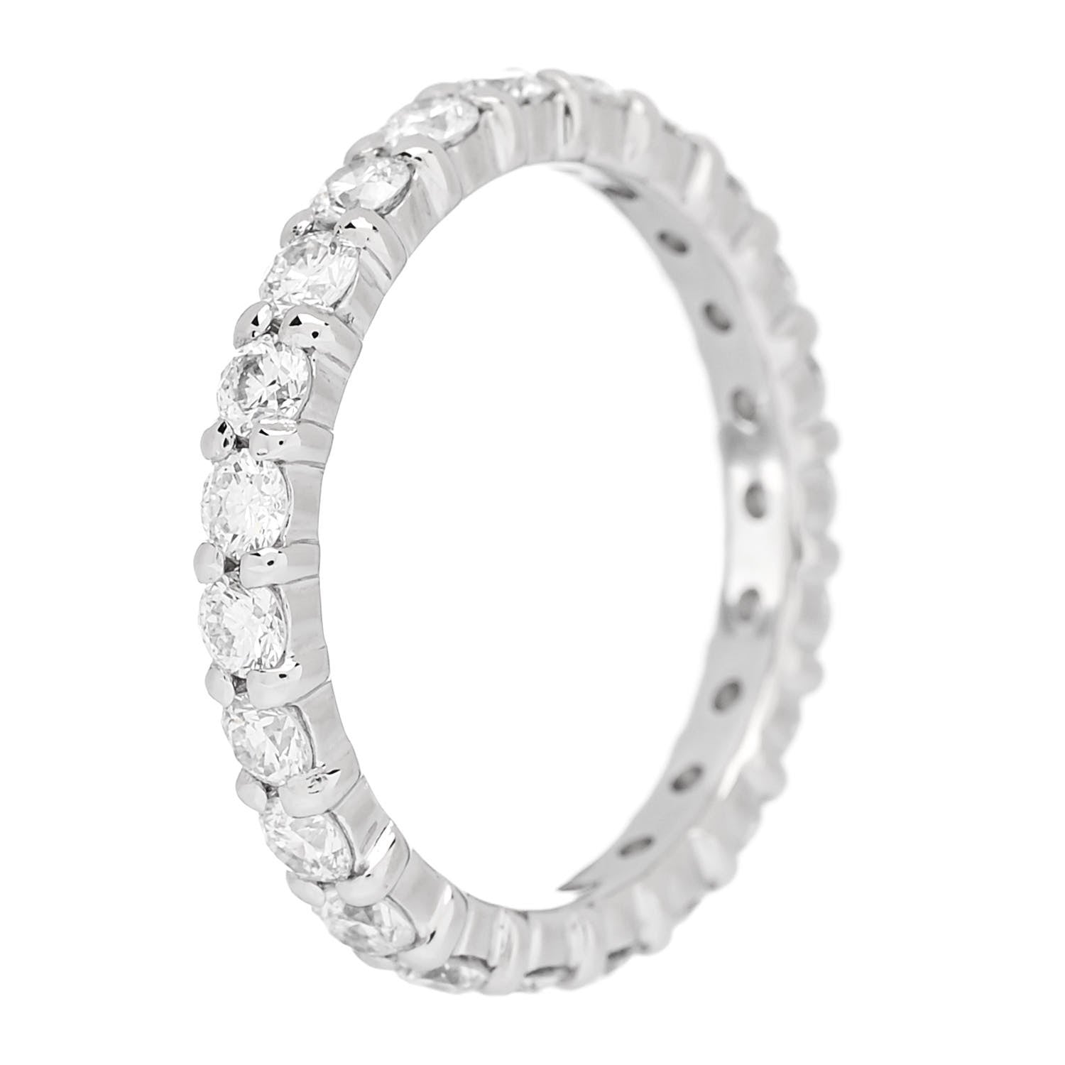 Parker & West by FASHIONPHILE Platinum Diamond 1.00ct Full Eternity Band Ring 47 4.25 5 of 8