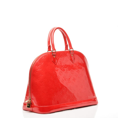 Louis Vuitton Vernis Alma GM Rouge Grenadine 3 of 12