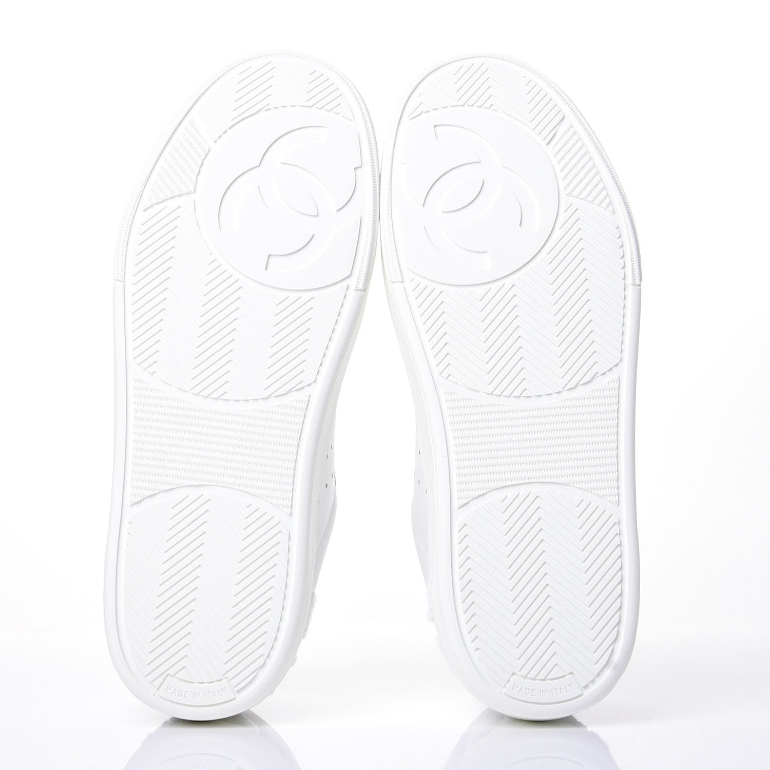 Chanel Calfskin Womens Logo Sneakers 38 White 7 of 11
