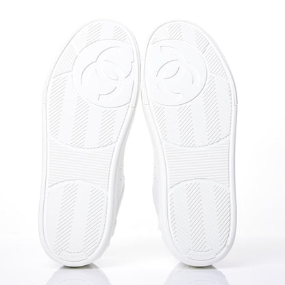 Chanel Calfskin Womens Logo Sneakers 38 White 7 of 11