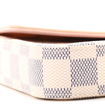Louis Vuitton Damier Azur Pochette Felicie Chain Wallet Rose Ballerine 8 of 10