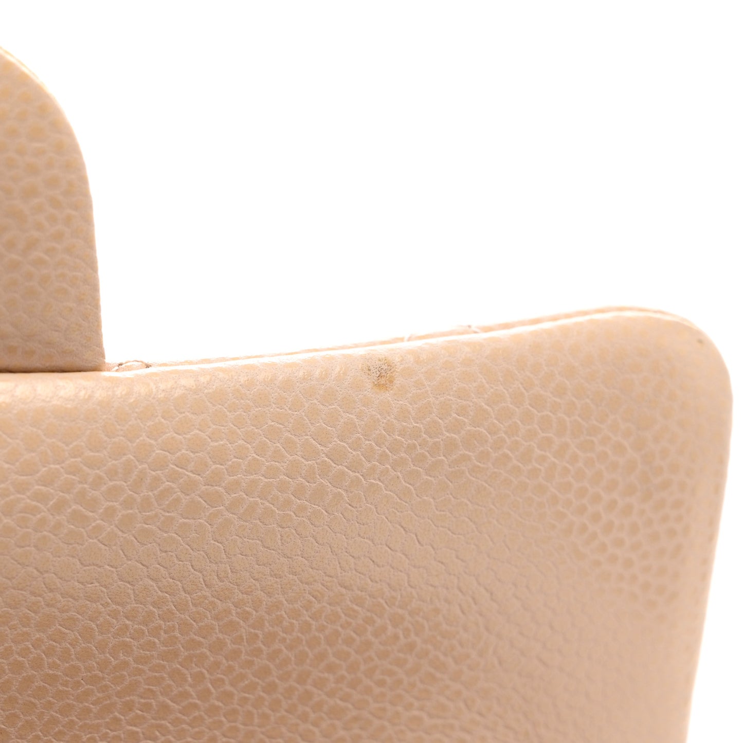 Caviar Quilted Mini Rectangular Flap Light Beige