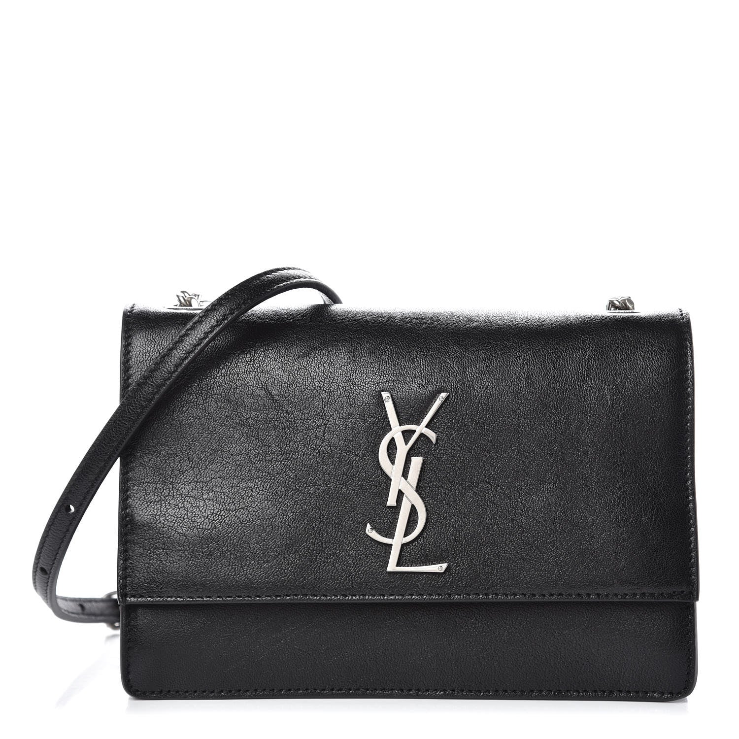 Saint Laurent Calfskin Small Monogram Sunset Black 1 of 8