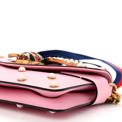 Gucci Nappa Pearl Studded Mini Queen Margaret Broadway Shoulder Bag Sugar Pink 11 of 12