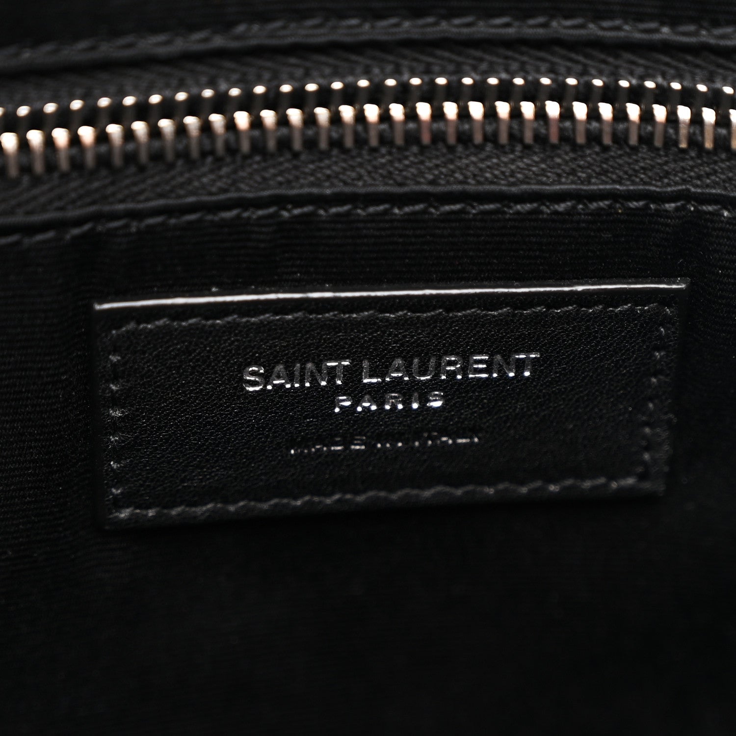 Saint Laurent Raffia Linen Calfskin Rive Gauche Tote Black 6 of 10