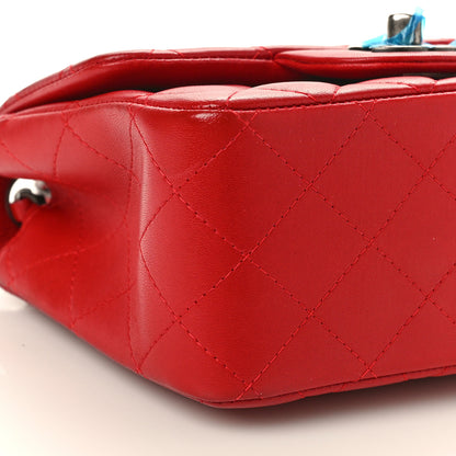 Chanel Lambskin Quilted Mini Square Flap Red 9 of 10