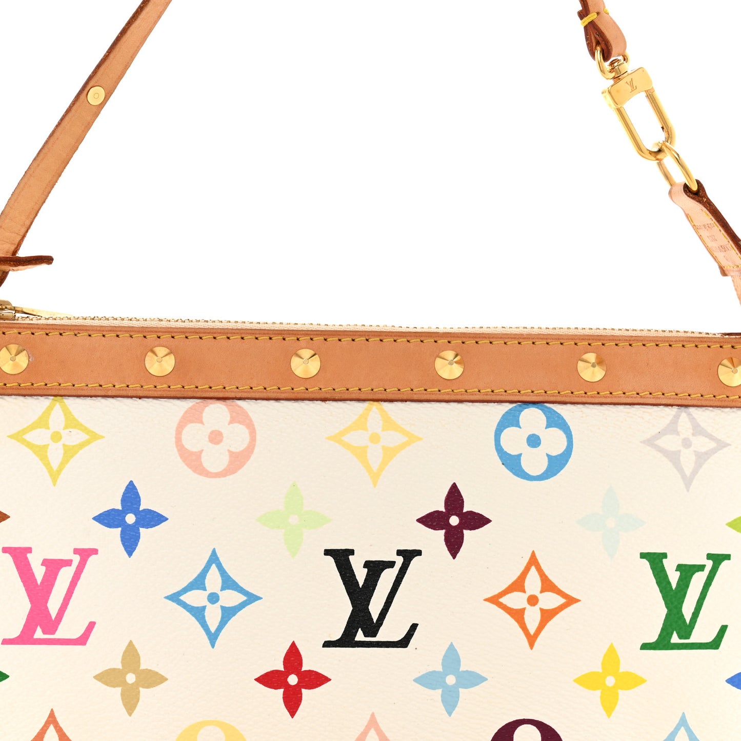 Monogram Multicolor Pochette Accessories White