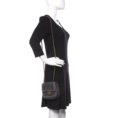 Chanel Iridescent Calfskin Stitch Mini Square Flap Grey 2 of 11