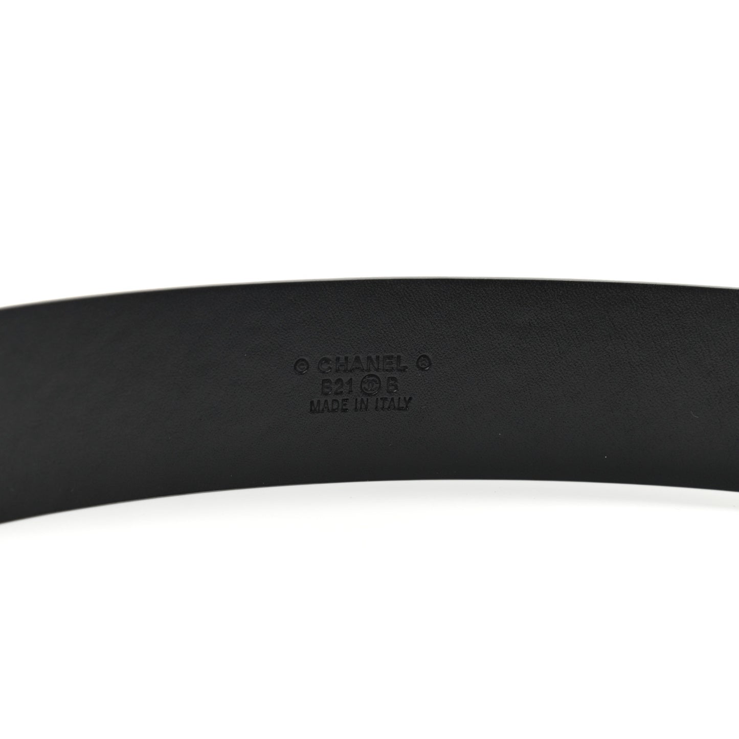 Calfskin Crystal CC Chain Belt 75 30 Black