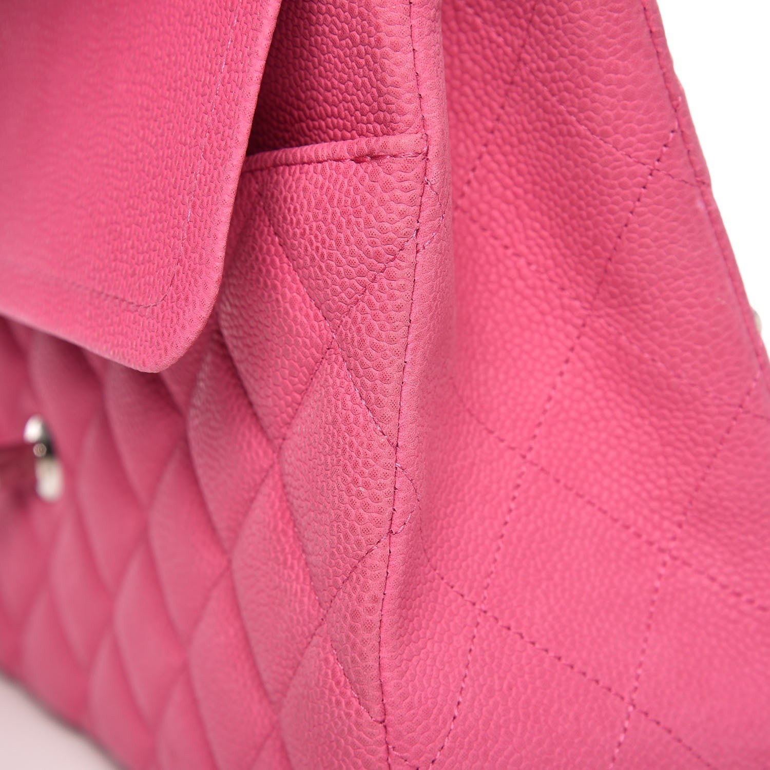 Chanel Iridescent Caviar Quilted Jumbo Double Flap Pink 23 of 29