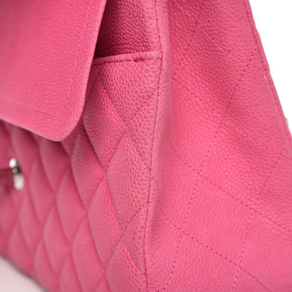 Chanel Iridescent Caviar Quilted Jumbo Double Flap Pink 23 of 29