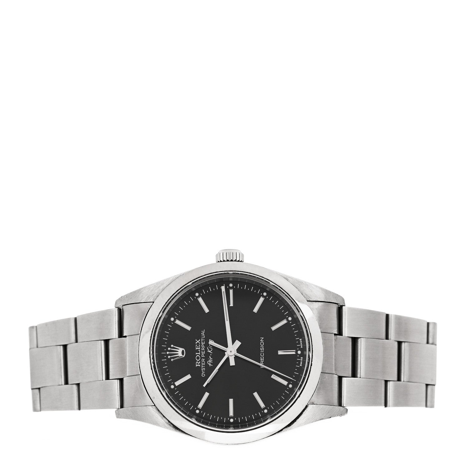 Rolex Stainless Steel 34mm Air-King Oyster Perpetual Precision Watch Black 14000 2 of 4