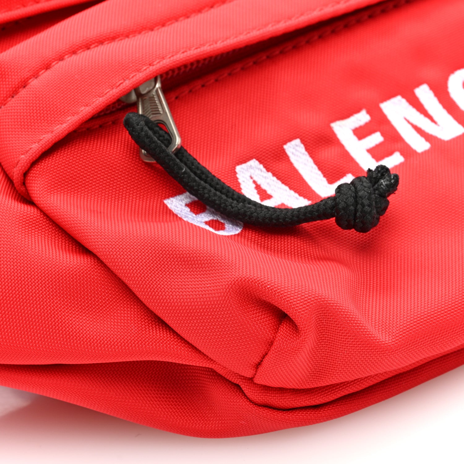Balenciaga Sport Nylon Logo Embroidered Wheel Beltpack Bright Red White 9 of 10