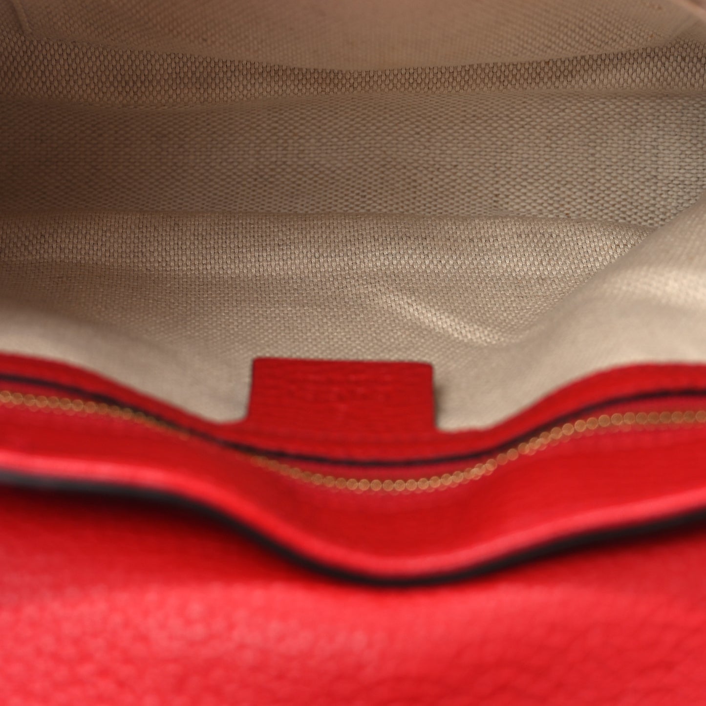 Pebbled Calfskin Medium Soho Flap Crossbody Vibrant Red