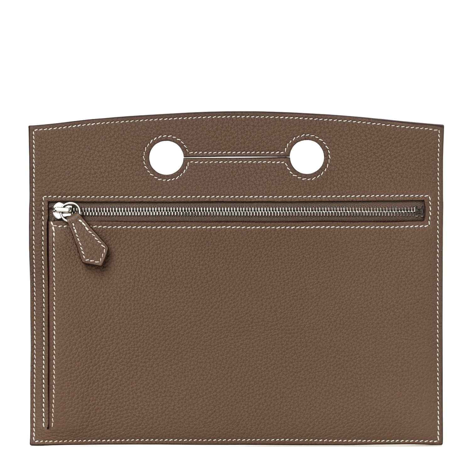 Hermes Togo Backpocket Pouch 25 Etoupe 1 of 10