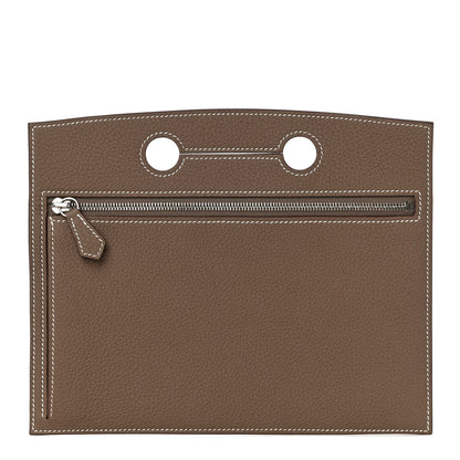 Hermes Togo Backpocket Pouch 25 Etoupe 1 of 10