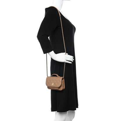 Chanel Caviar Quilted Business Affinity Clutch With Chain Flap Dark Beige 2 of 13