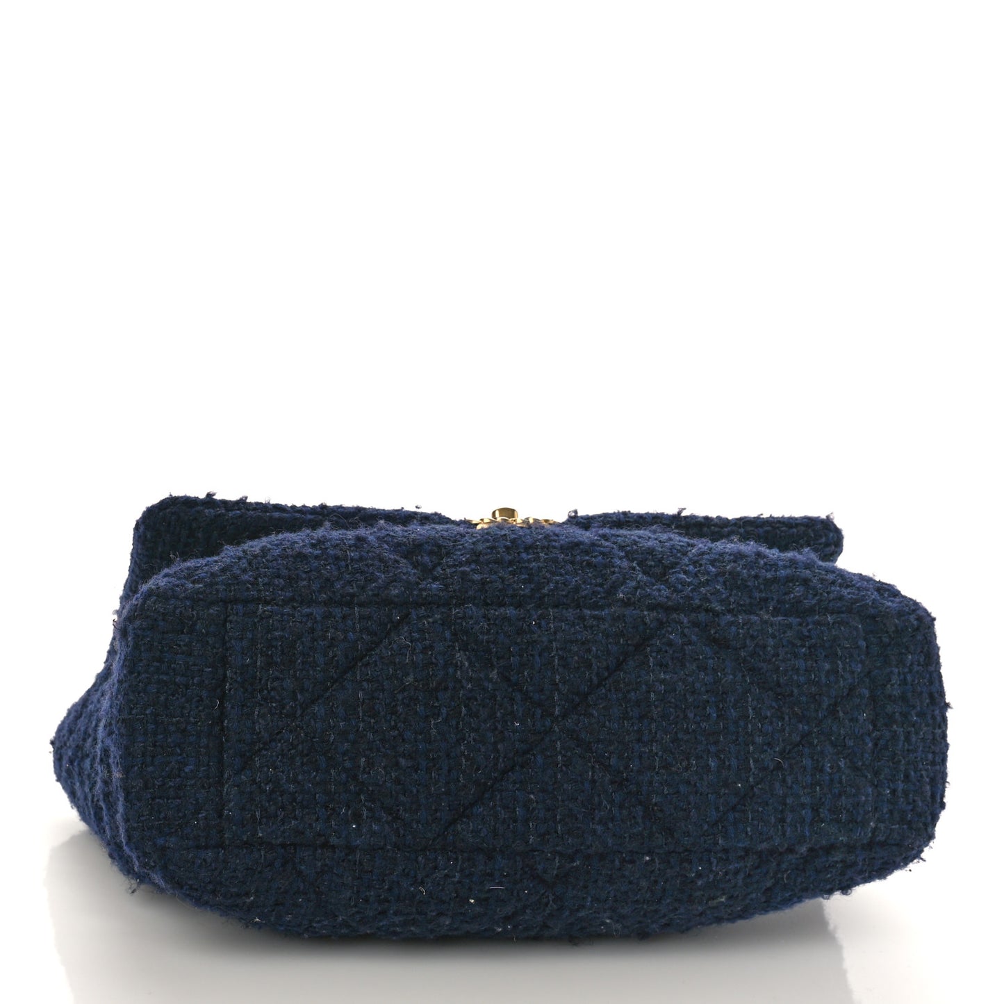Tweed Quilted Maxi Chanel 19 Flap Navy