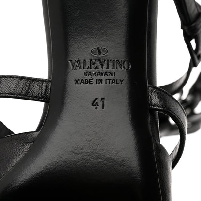 Valentino Garavani Nappa French Bow Gladiator 45mm Sandals 41 Black 8 of 8