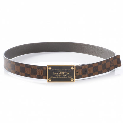 Louis Vuitton Damier Ebene Inventeur Reversible Belt 100 40 1 of 5