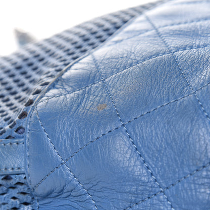 Chanel Calfskin Perforated Up In The Air North South Tote Blue 16 of 16