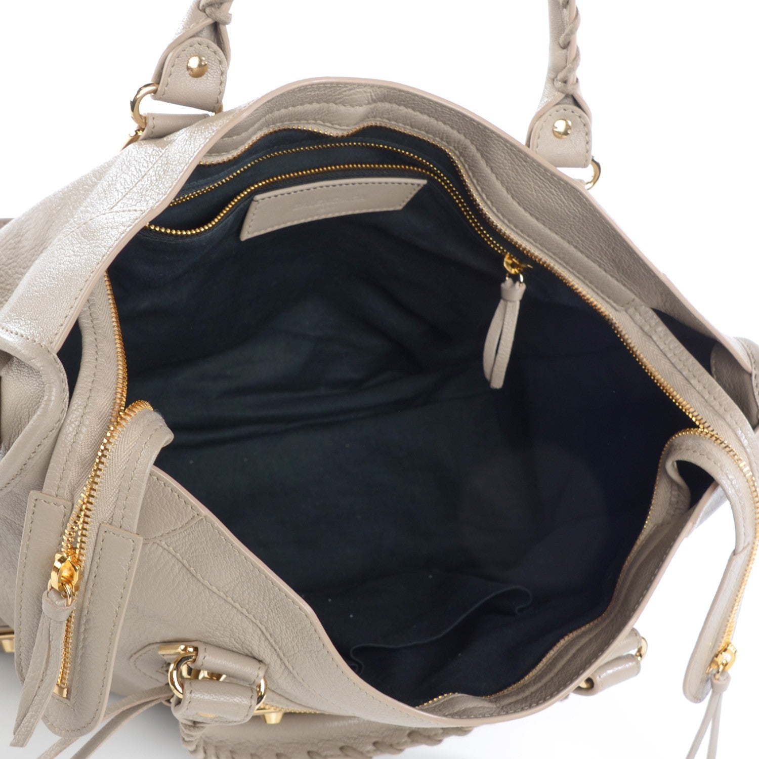 Balenciaga Chevre Gold Metallic Edge Hardware City Gris Taupe 10 of 11
