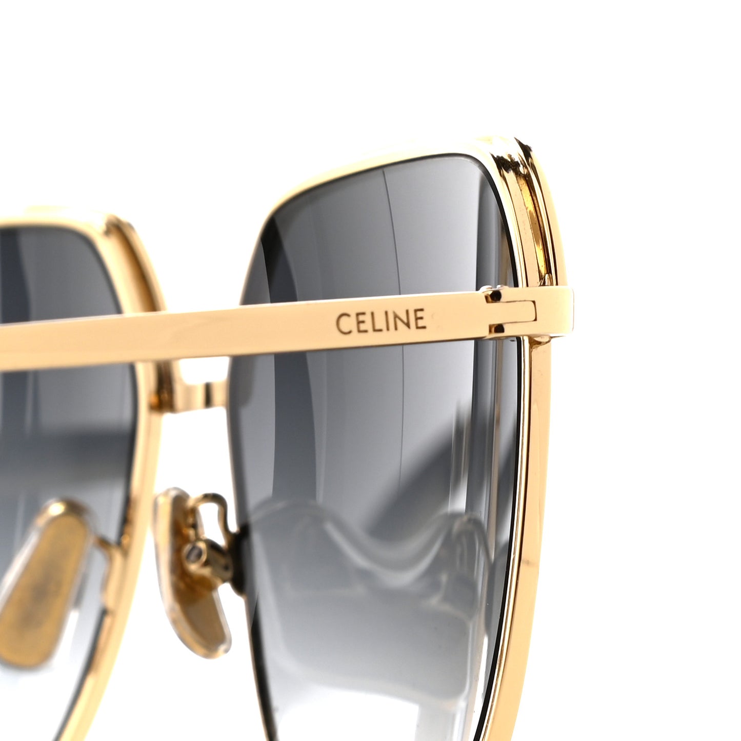 Square Sunglasses Shiny Endura Gold Gradient Smoke
