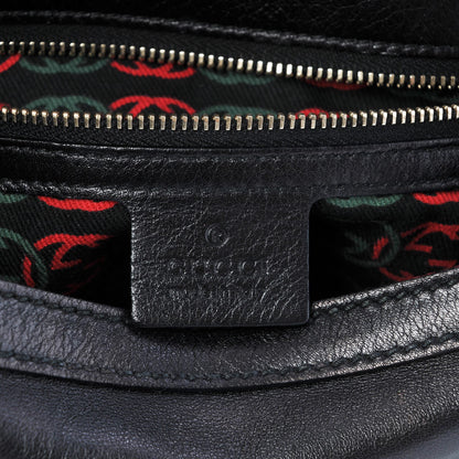 Gucci Calfskin Medium Britt Tassel Shoulder Bag Black 6 of 7