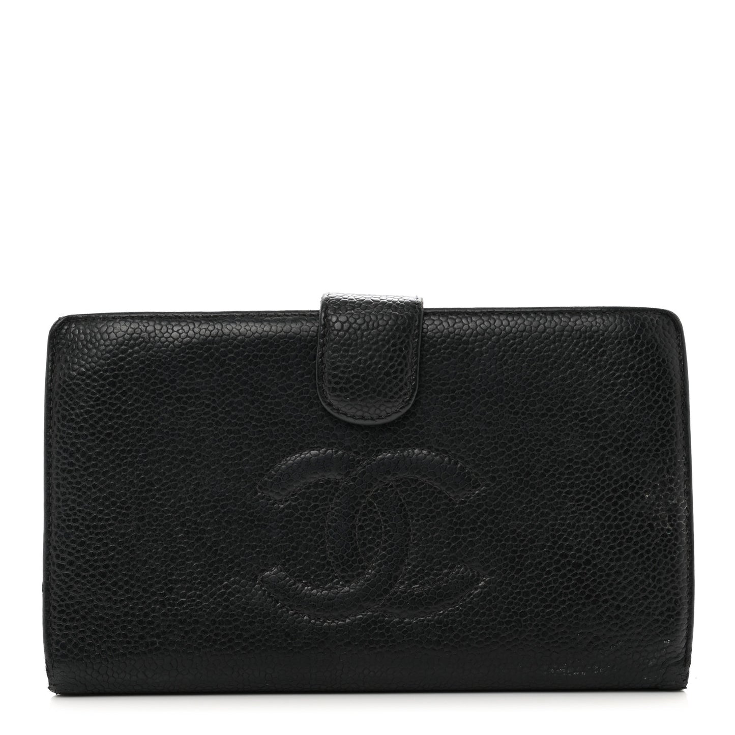 Caviar Timeless CC Zipped Pocket Wallet Black