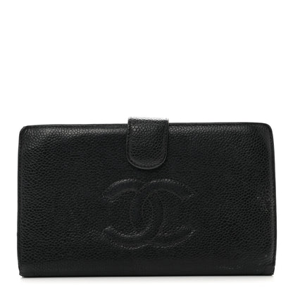 Chanel Caviar Timeless CC Zipped Pocket Wallet Black 1 of 12