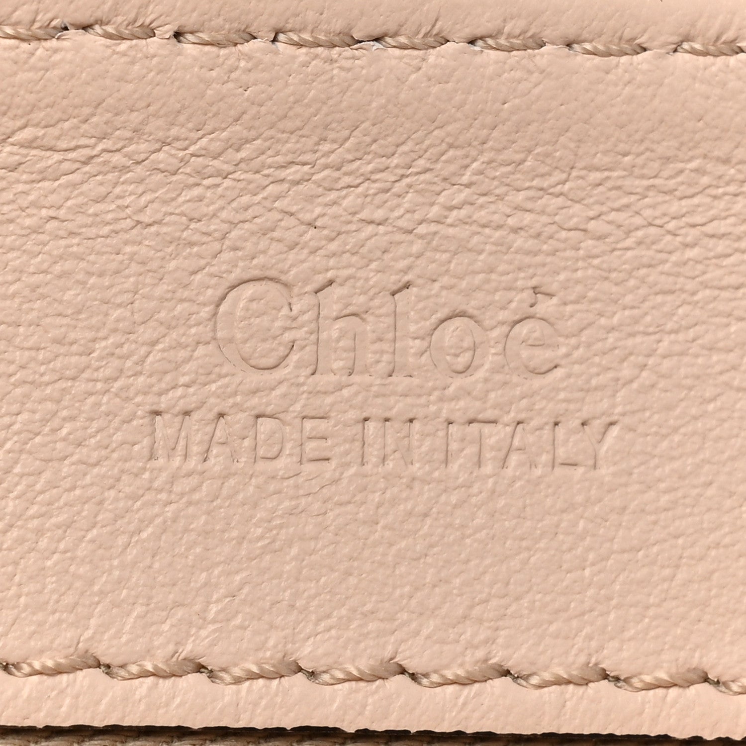 Chloe Calfskin Crocodile Embossed Small C Double Carry Cement Pink 6 of 13