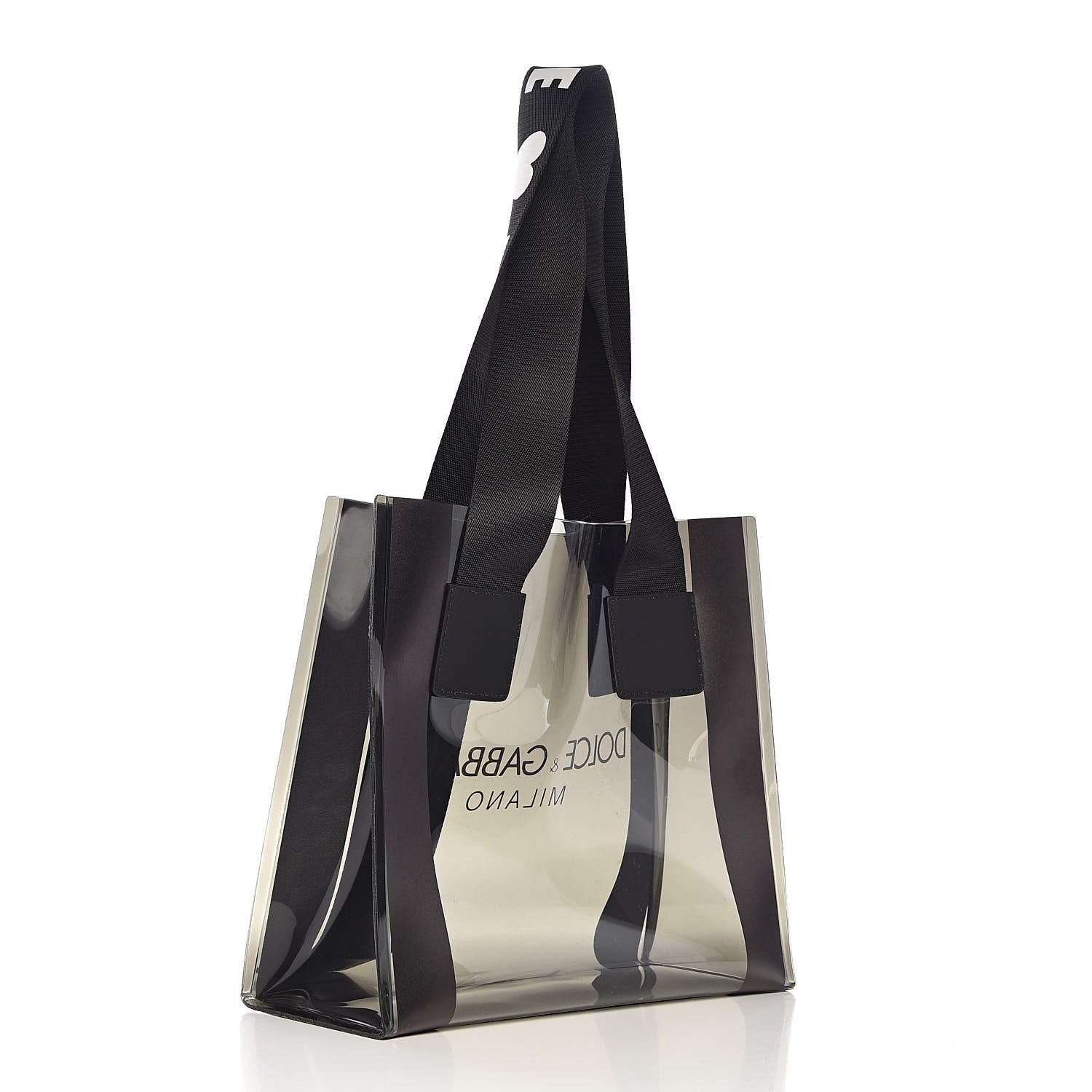 Dolce & Gabbana PVC Street Shopping Logo Tote Black 2 of 11