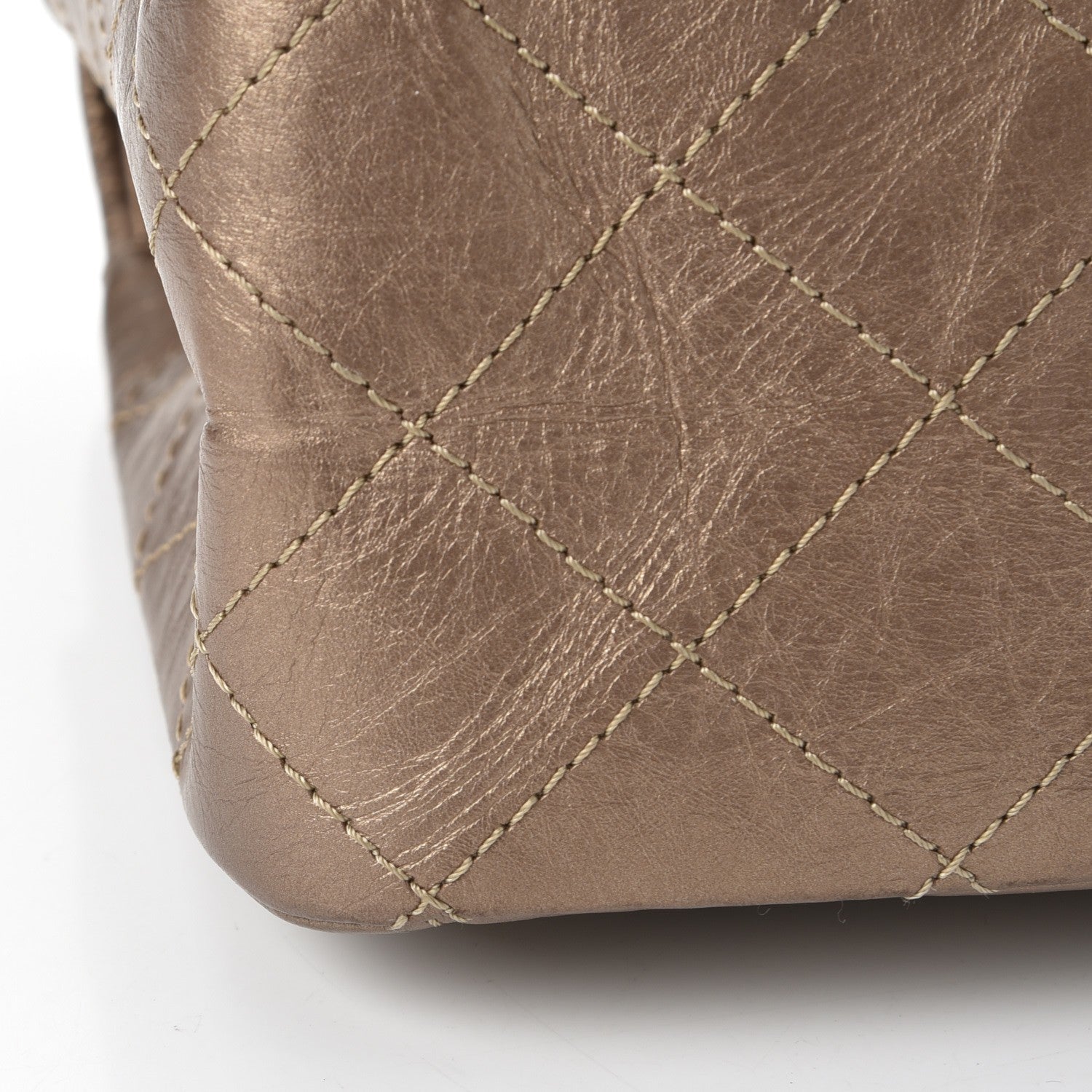Chanel Metallic Aged Calfskin Quilted 2.55 Reissue 227 Flap Gold 10 of 12
