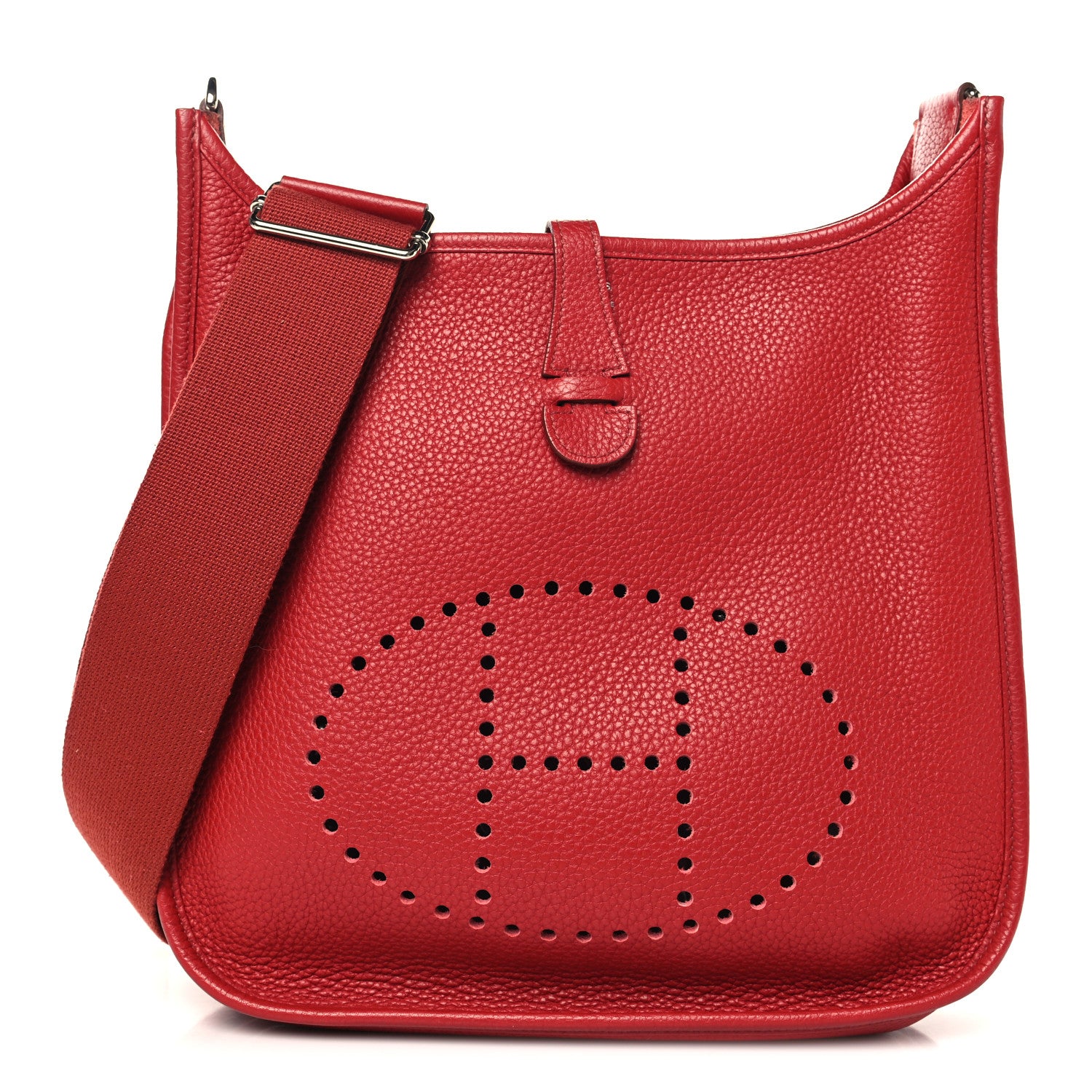 Hermes Taurillon Clemence Evelyne III PM Rouge Garance 1 of 10