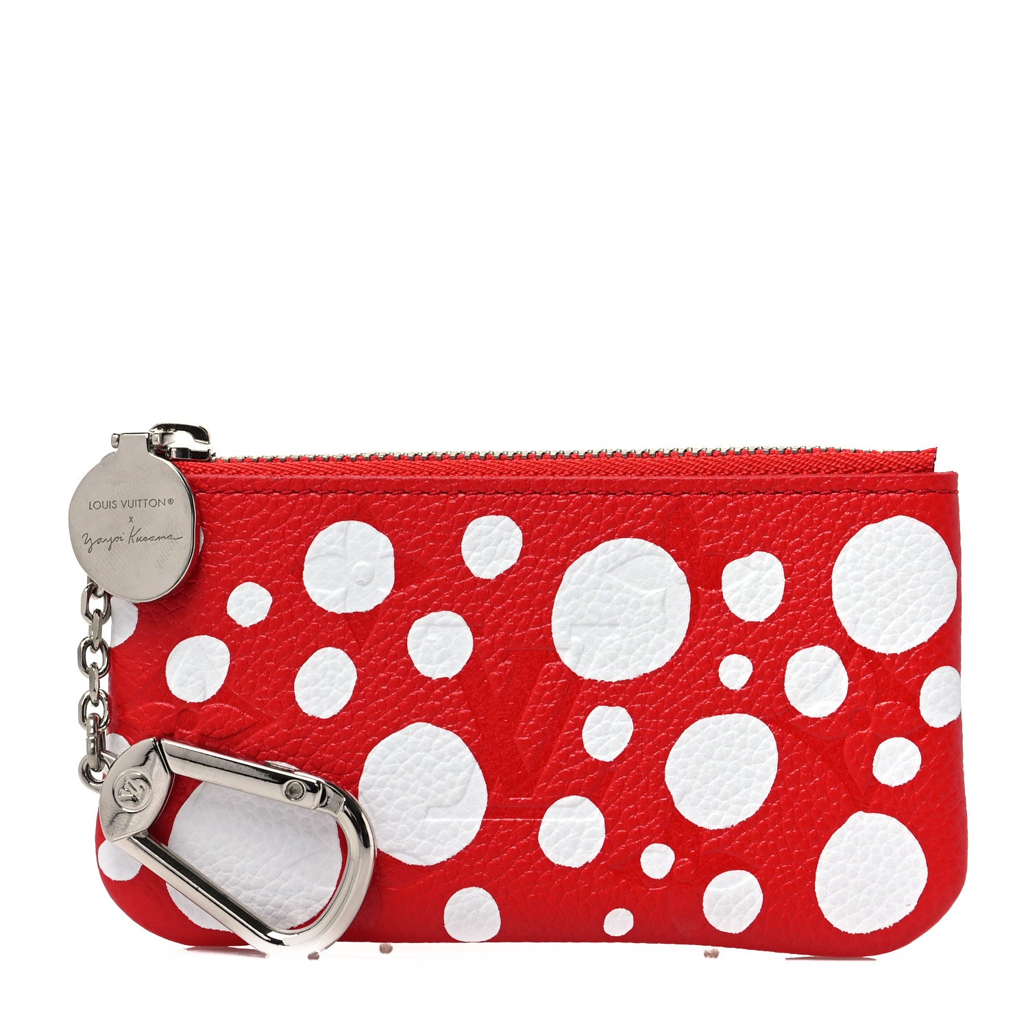Louis Vuitton LV X YK Empreinte Infinity Dots Key Pouch Red White 2 of 14