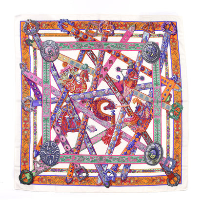 Hermes Cashmere Silk Le Songe De La Licorne Shawl 140 1 of 4