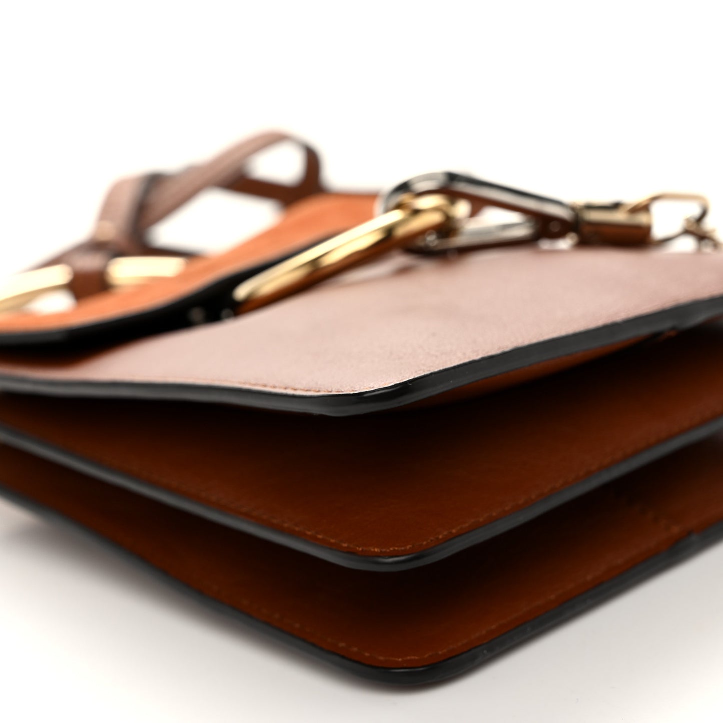 Suede Calfskin Mini Faye Bracelet Bag Tobacco
