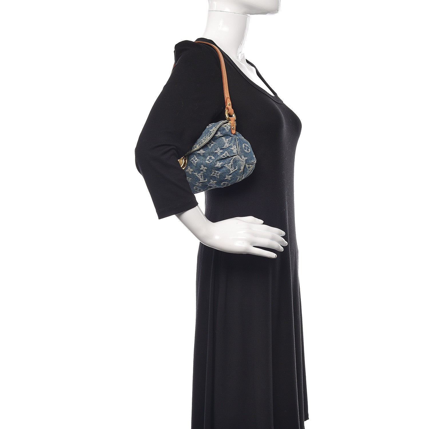 Louis Vuitton Monogram Denim Mini Pleaty Blue 2 of 10