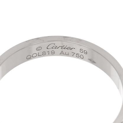 Cartier 18K White Gold 3.5mm LOVE Wedding Band Ring 59 8.75 4 of 5