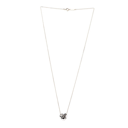 Tiffany Sterling Silver 18K Yellow Gold Heart Pendant Necklace 4 of 7