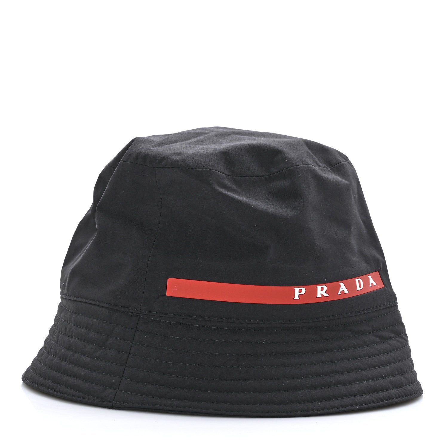 Prada Technical Nylon Linea Rossa Bucket Hat L Black 6 of 8