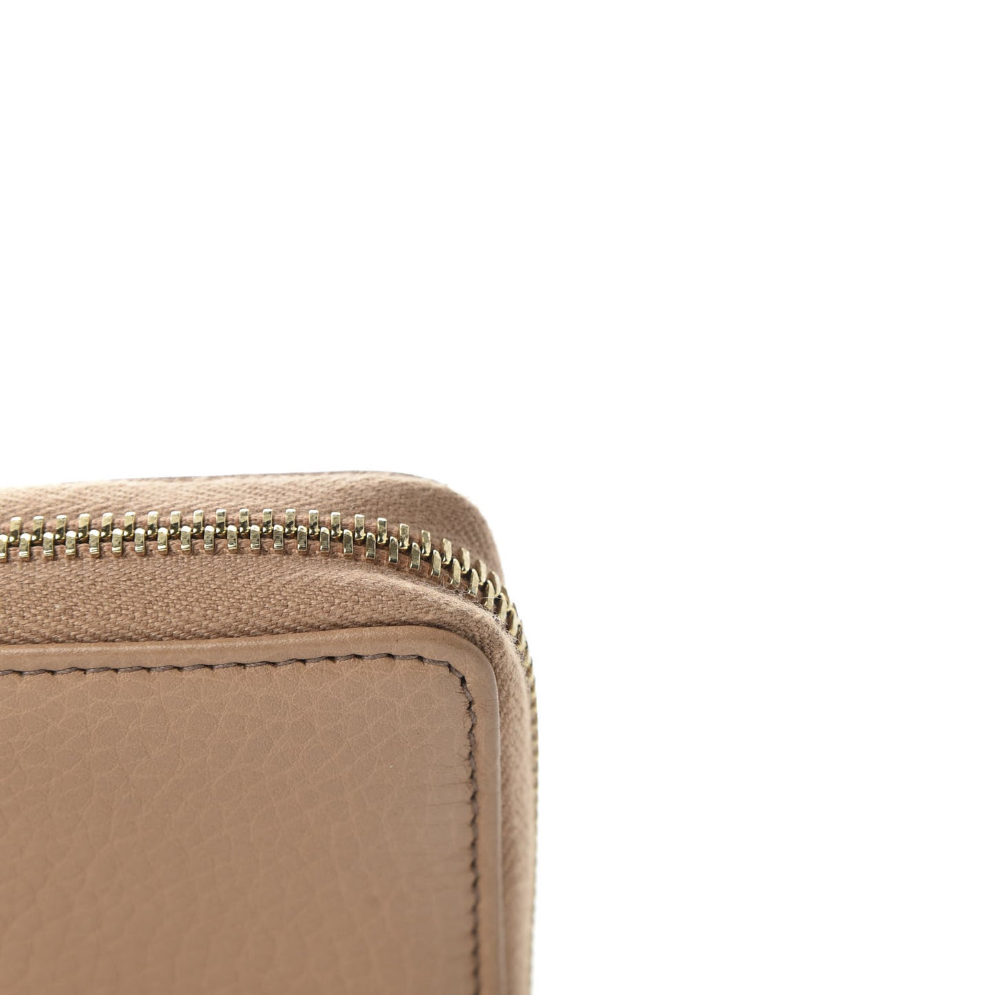 Pebbled Calfskin Soho Zip Around Wallet Camelia