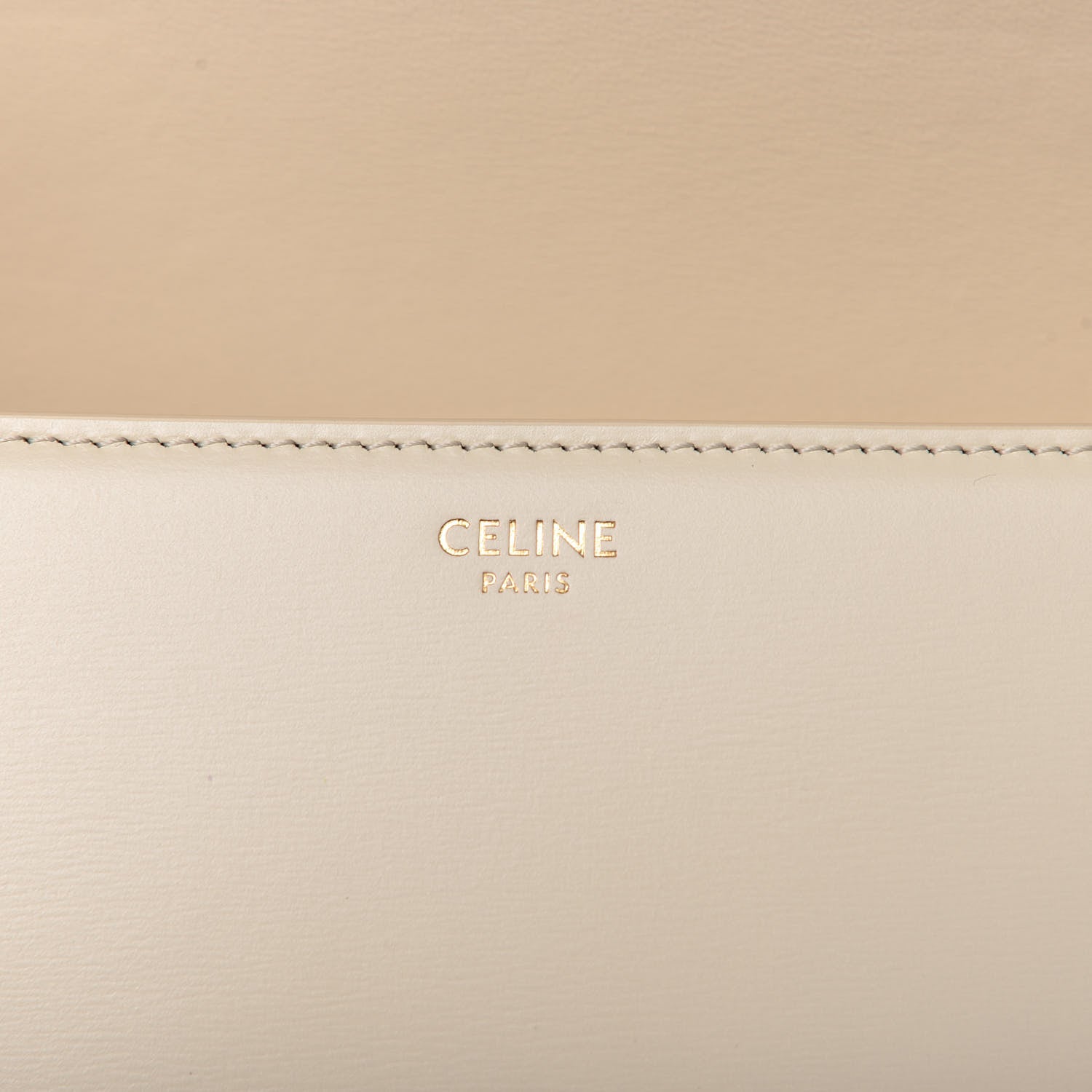 Celine Shiny Calfskin Small Triomphe Vanilla 8 of 10