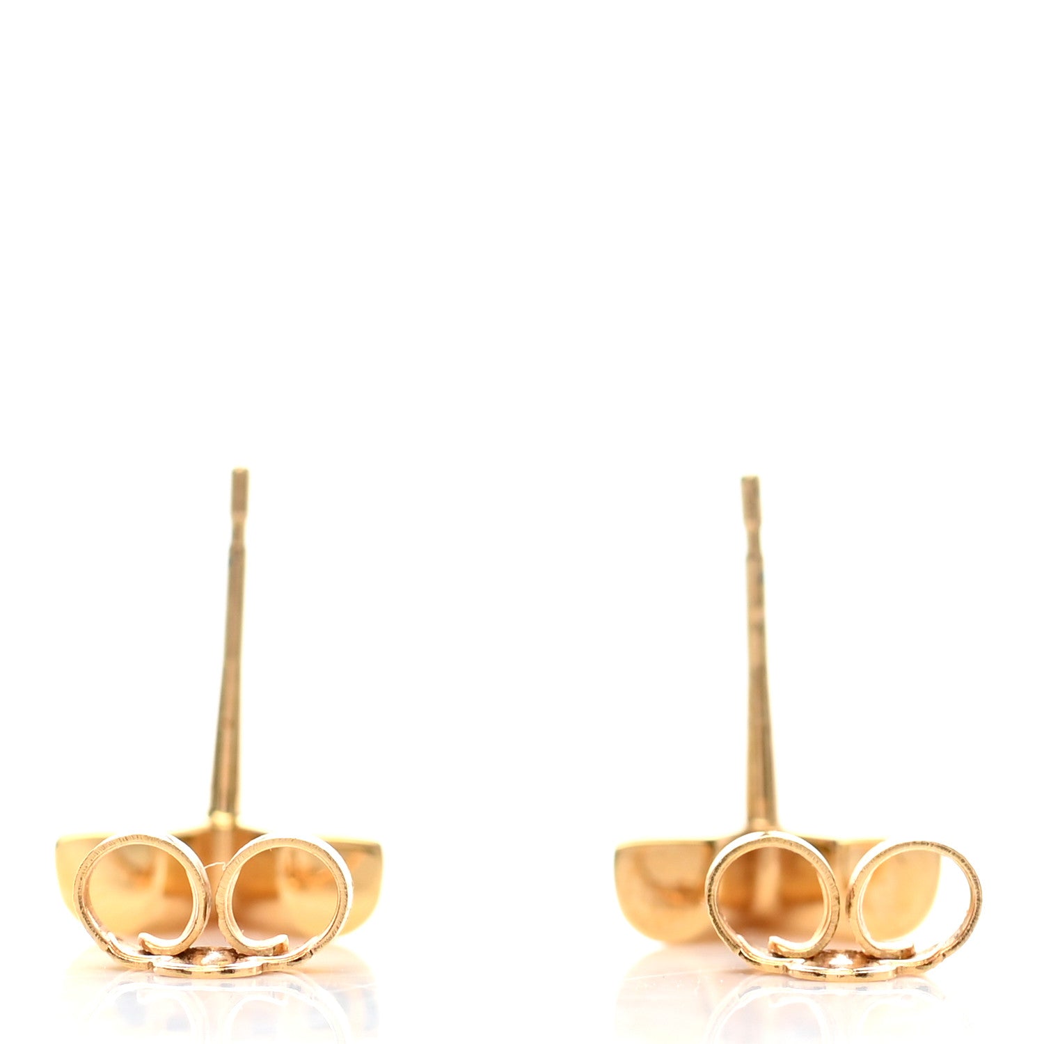Louis Vuitton Brass Essential V Stud Earrings Gold 3 of 5