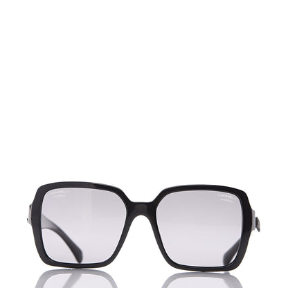 Chanel Acetate Polarized Square Sunglasses 5408 Black 2 of 7