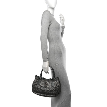 Christian Dior Nylon Cannage Tote Gray 2 of 10