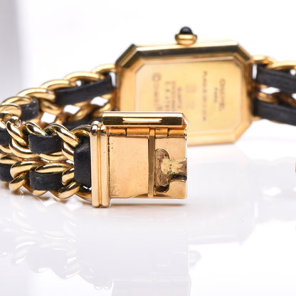 Chanel Stainless Steel Lambskin 20mm Chain Premiere Quartz Watch Gold M 8 of 9