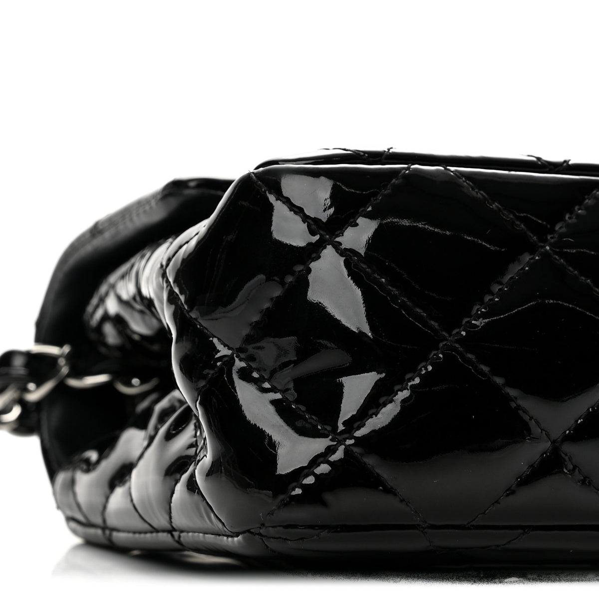 Chanel Patent Calfskin Quilted Mini Rectangular Flap Black 9 of 13