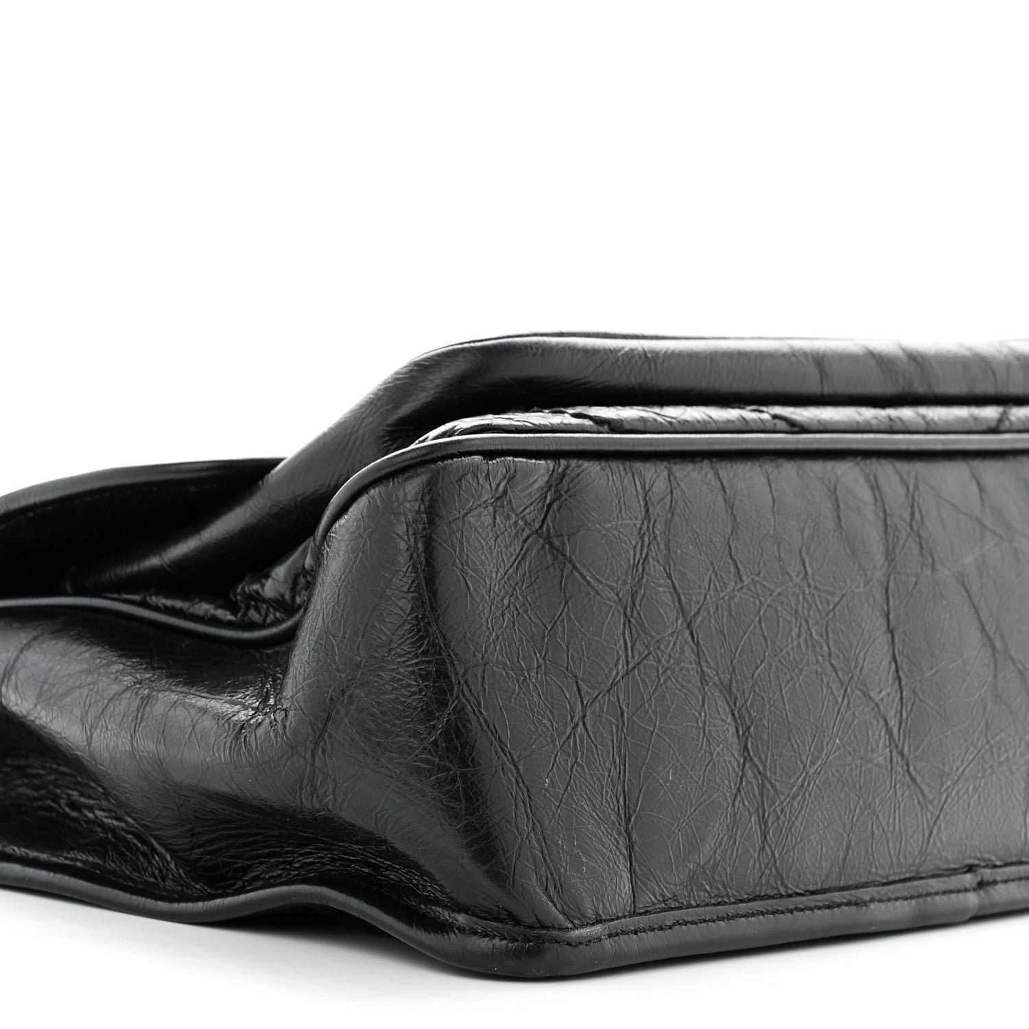Saint Laurent Crinkled Calfskin Matelasse Monogram Medium Niki Chain Satchel Black 9 of 11