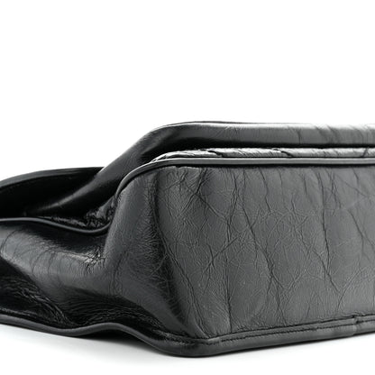 Saint Laurent Crinkled Calfskin Matelasse Monogram Medium Niki Chain Satchel Black 9 of 11